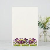 庭のパンジー及びビオラの文房具 便箋 (スタンド正面)
