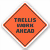 庭のパーゴラのためのオレンジ色の慎重な道路標識ギフト シール (正面)