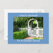 庭のパーティの招待状の郵便はがき インビテーションポストカード (正面/裏面)