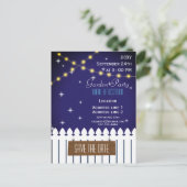 庭のパーティの招待状はがき ポストカード (スタンド正面)