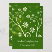 庭のパーティの招待状 招待状 (正面/裏面)