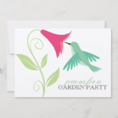 庭のパーティの招待状 招待状 (正面)