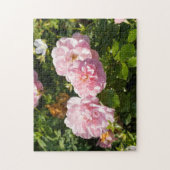 庭のピンクのバラ ジグソーパズル (縦)