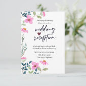 庭のピンクの花の歓迎 招待状 (スタンド正面)