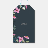 庭のピンクの花 ギフトタグ (裏面)