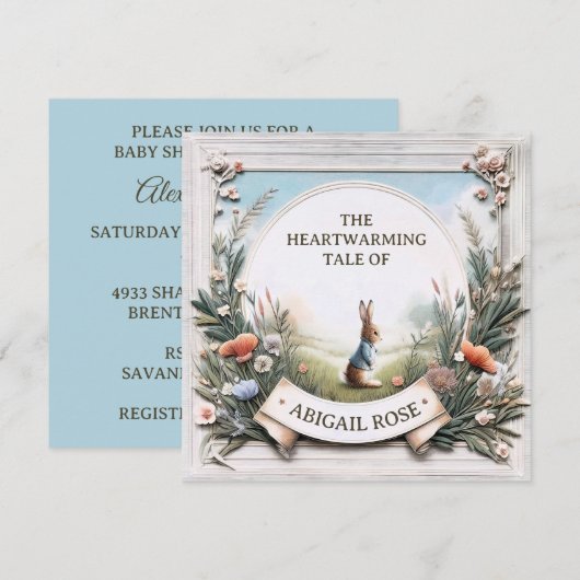 庭のピーターラビット 招待状 (正面/裏面)