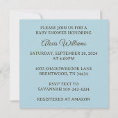 庭のピーターラビット 招待状 (裏面)