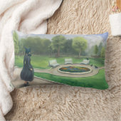 庭のファンタジーの芸術で歩くこと ランバークッション (ブランケット)