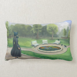庭のファンタジーの芸術で歩くこと ランバークッション