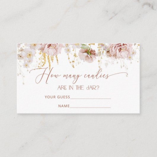 庭のフローラはキャンディーの数を推測 エンクロージャーカード (正面)