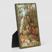 庭のプラークのアダムとエバ フォトプラーク (側面)