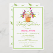 庭のベビーシャワーの招待状 招待状 (正面/裏面)