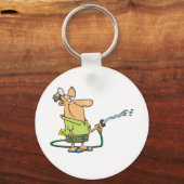 庭のホースを持つ人 キーホルダー (正面)