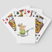 庭のホースを持つ人 トランプ (裏面)