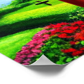 庭のポスターに十字を2つ ポスター (角)