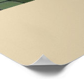 庭のポスターに描かれた黒猫 ポスター (角)