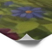 庭のポスターに描かれた黒猫 ポスター (角)