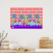 庭のポスターの日当たりの良い側面 ポスター (キッチン)