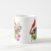 庭のマグの（鳥）ショウジョウコウカンチョウ コーヒーマグカップ (中央)