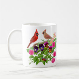 庭のマグの（鳥）ショウジョウコウカンチョウ コーヒーマグカップ