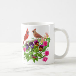 庭のマグの(鳥)ショウジョウコウカンチョウ コーヒーマグカップ
