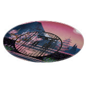 庭のムーンゲート。 カッティングボード (角)