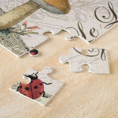 庭のモダンなヴィンテージのフランスのなウサギ ジグソーパズル (側面)