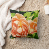 庭のモモのバラ クッション (ブランケット)