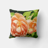 庭のモモのバラ クッション (裏面)