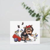 庭のヨーキ― ポストカード (スタンド正面)