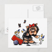 庭のヨーキ― ポストカード (正面/裏面)