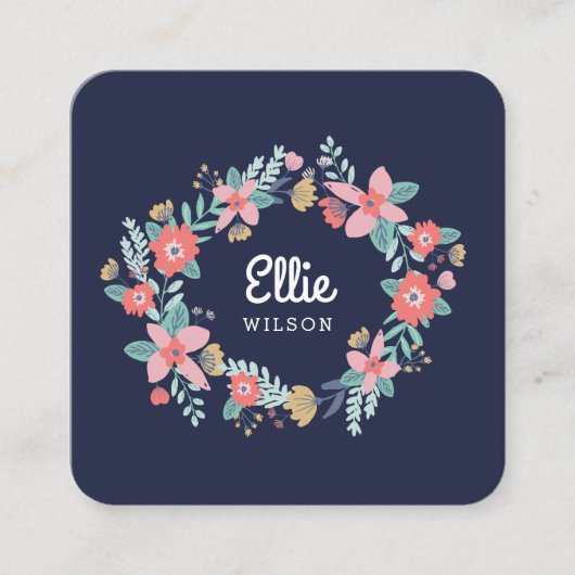 庭のリース スクエア名刺 (正面)