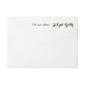 庭のリース-差出人住所ラベルのまわりの覆い ラップアラウンドラベル (裏面)