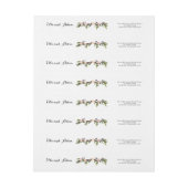 庭のリース-差出人住所ラベルのまわりの覆い ラップアラウンドラベル (シート)