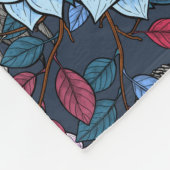 庭のロビンス3 フリースブランケット (角)