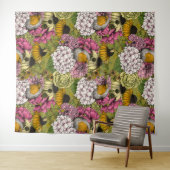 庭のロビンズ2 タペストリー (インサイチュ(横))