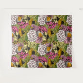 庭のロビンズ2 タペストリー (正面(横))