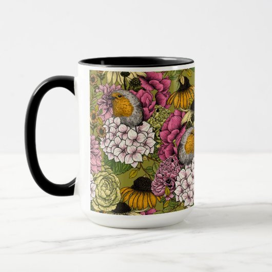 庭のロビンズ2 マグカップ (左)