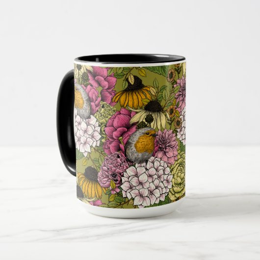 庭のロビンズ2 マグカップ (正面左)
