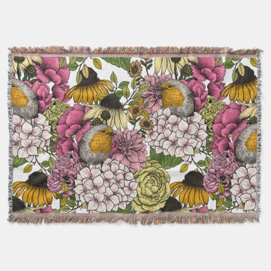 庭のロビンズ スローブランケット (正面)