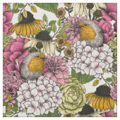 庭のロビンズ ファブリック (見本)