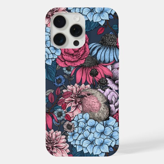 庭のロビン3 iPhoneケース (裏面)