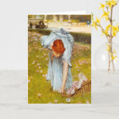 庭のローレンスアルマTademaの春 カード (黄色い花)