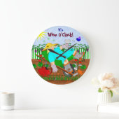 庭のワインの時 ラージ壁時計 (ホーム)