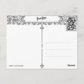 庭の両側の大人着色はがき ポストカード (裏面)