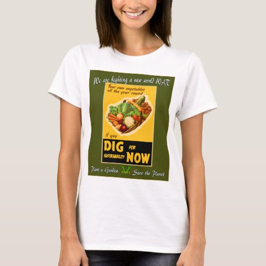 庭の保存を惑星植えて下さい Tシャツ (正面)