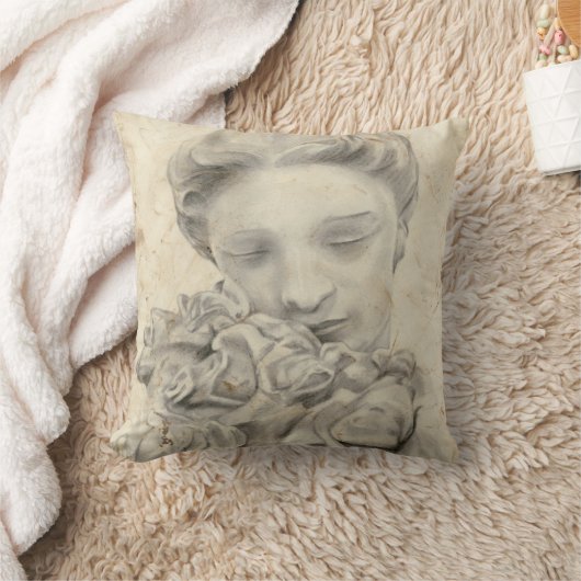 庭の像 クッション (ブランケット)