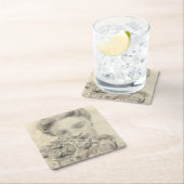 庭の像 スクエアペーパーコースター (インサイチュ)