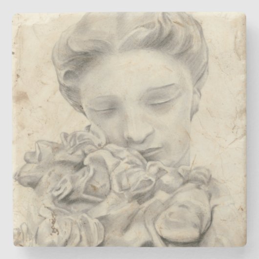 庭の像 ストーンコースター (正面)