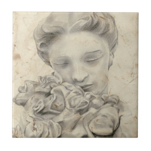 庭の像 タイル (正面)